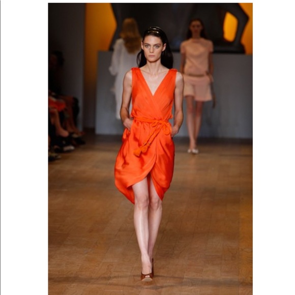 tommy hilfiger orange dress